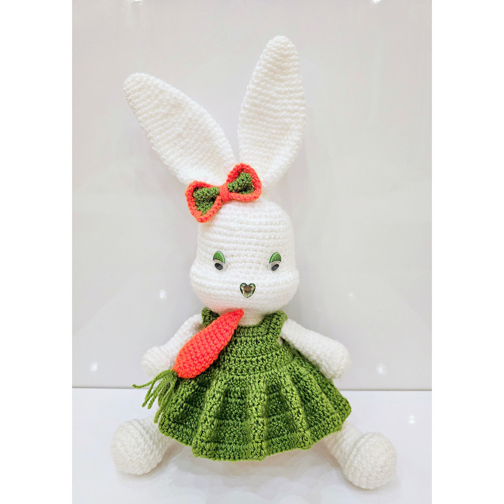 Handmade Crochet Cute Bunny With Carrot 0