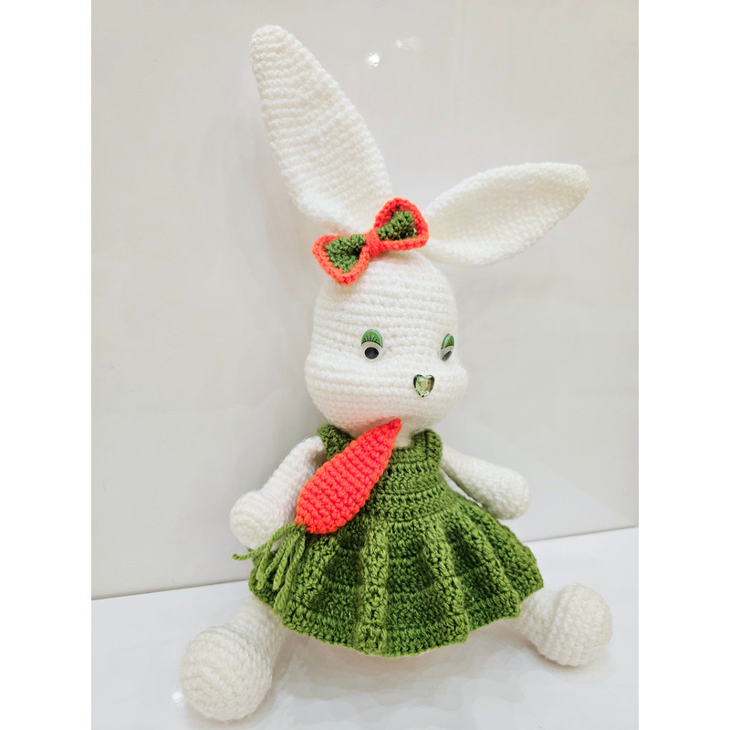 Handmade Crochet Cute Bunny With Carrot 4