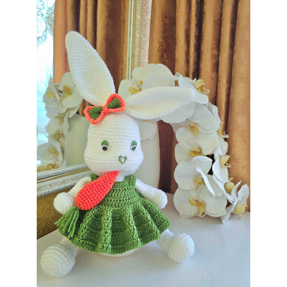Handmade Crochet Cute Bunny With Carrot 3