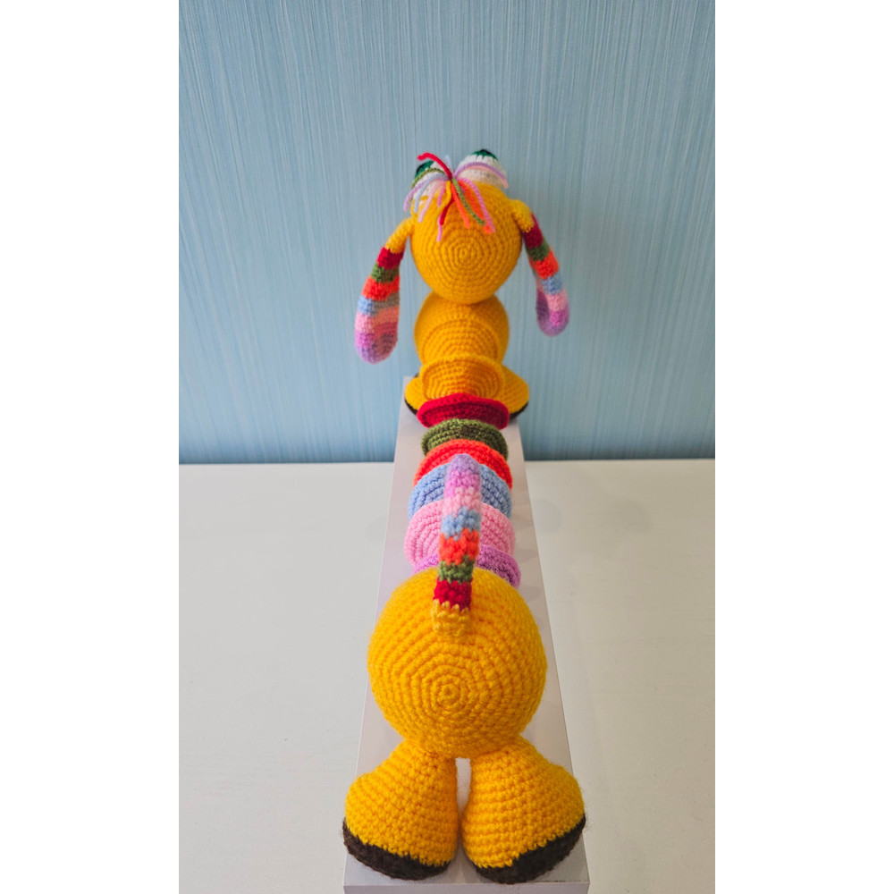 Handmade Crochet Multicolor Educational Dog 6