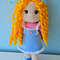 Handmade Crochet Doll In Removable Blue Dress 0