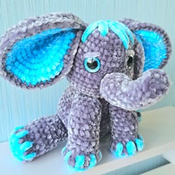 handmade crochet plush elephant