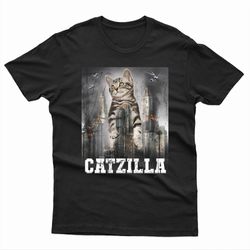 catzilla funny cat men's t-shirt