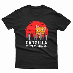 catzilla japanese funny retro men's t-shirt