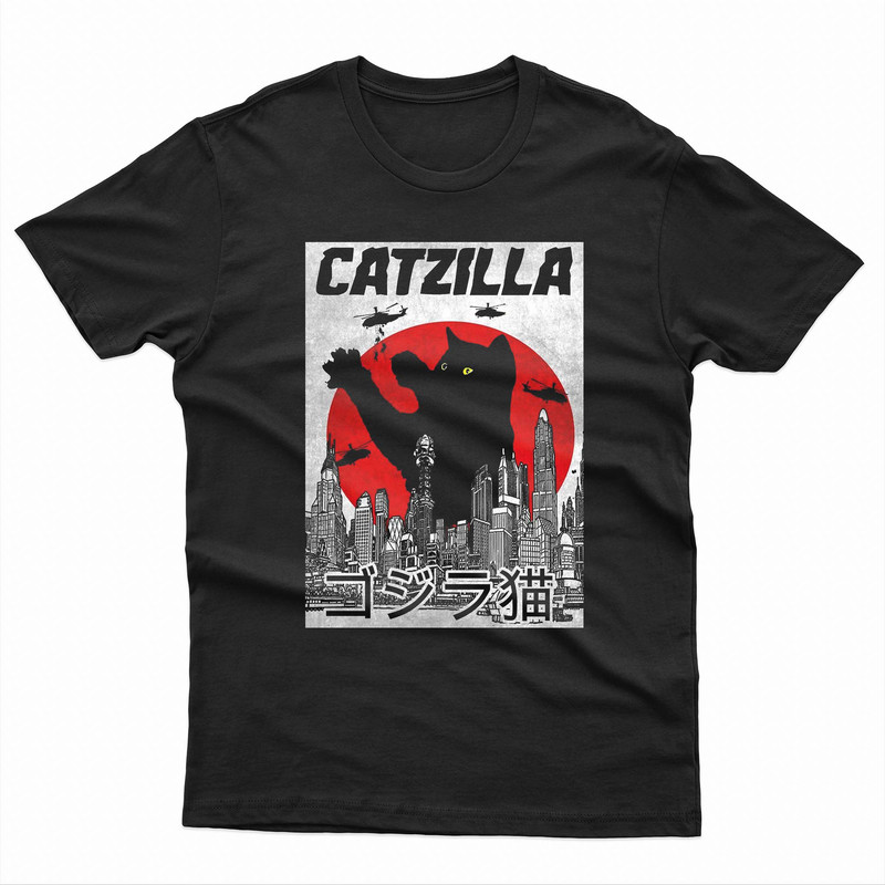 Catzilla Meme Mens TShirt 0