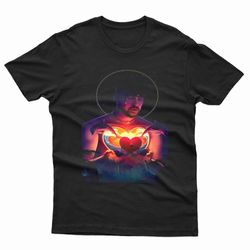 bad bunny flaming heart t-shirt