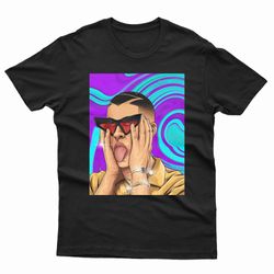 bad bunny funny pose t-shirt