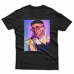 bad bunny painting portrait t-shirt