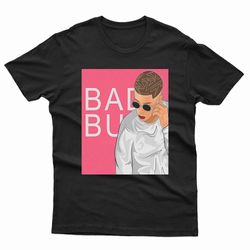 bad bunny pink typography t-shirt