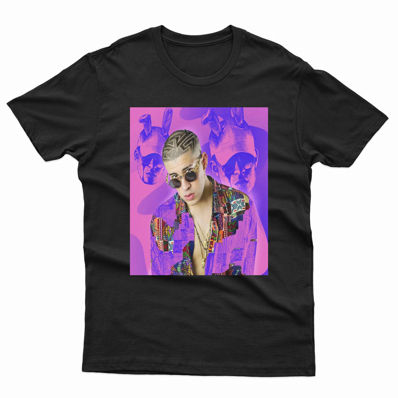 Bad Bunny Purple Background TShirt 0