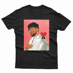 bad bunny red heart t-shirt