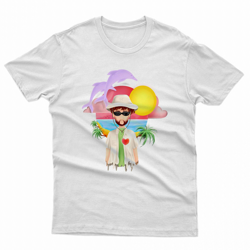 Bad Bunny Watercolor Summer Vibes TShirt 0