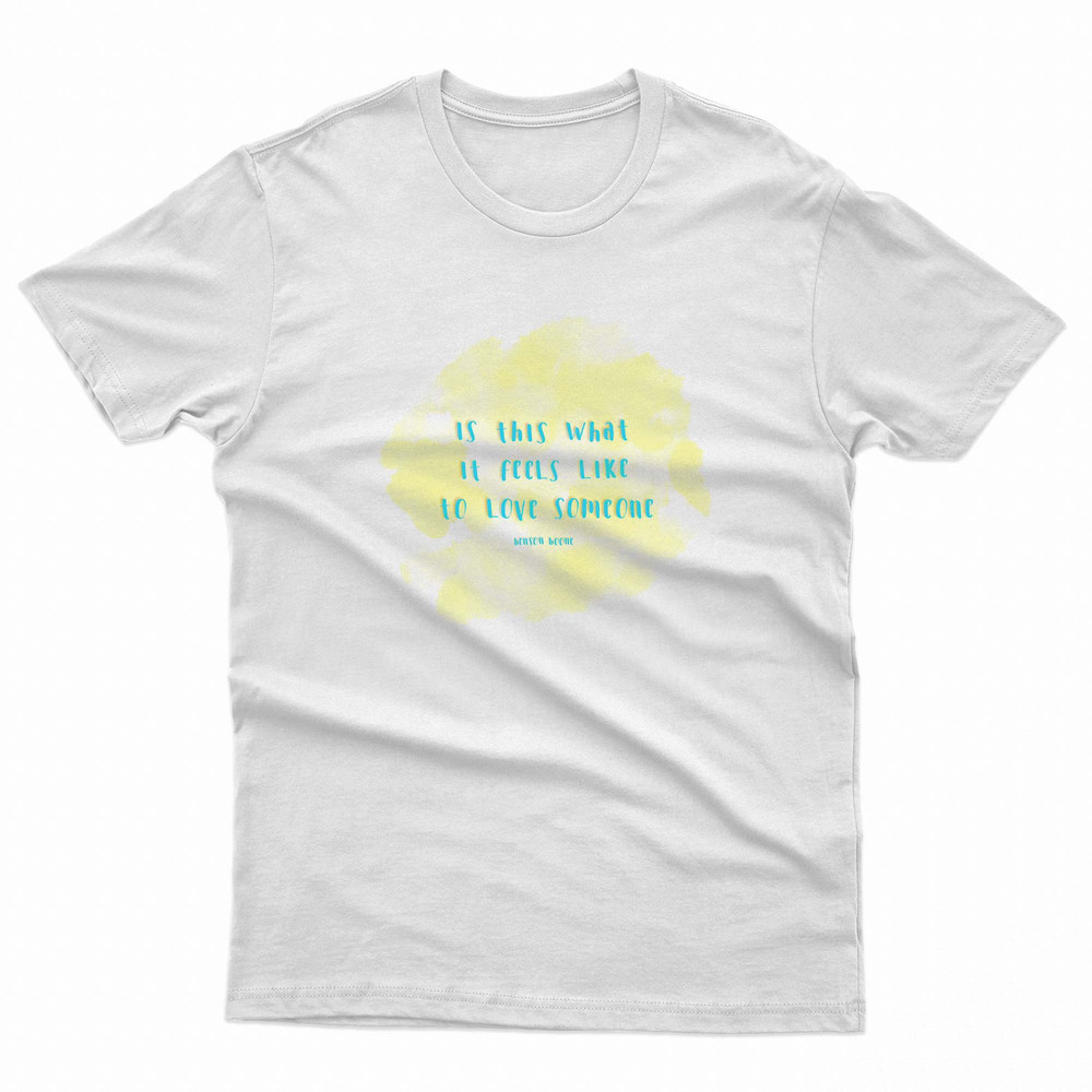 Benson Boone To Love Someone Yellow Watercolor TShirt 0