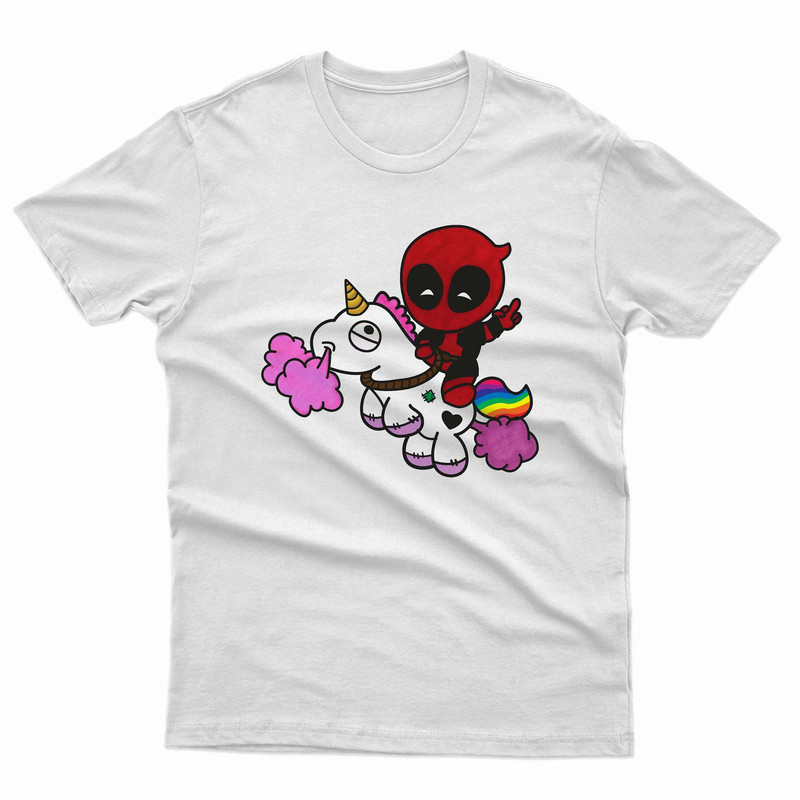Deadpool Pony Marvel Unicorn TShirt 0