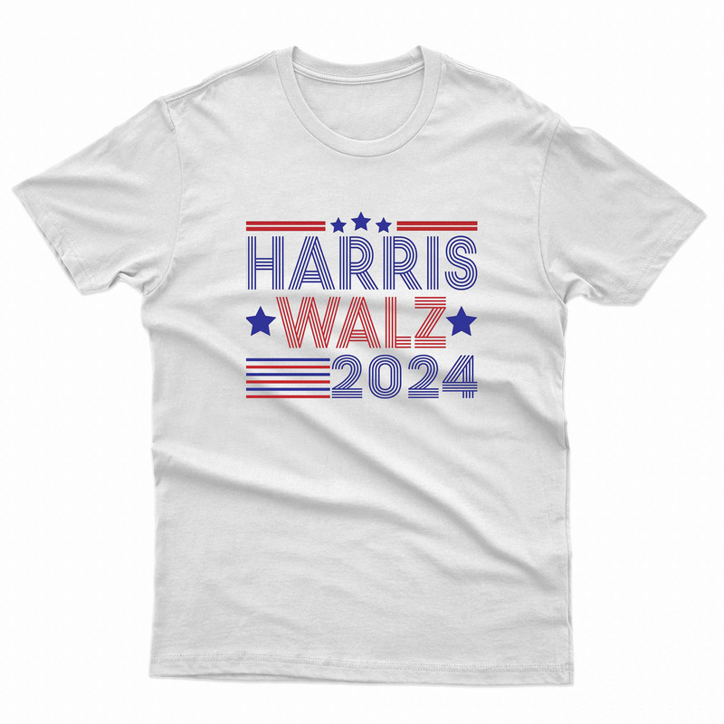 Harris Walz 2024 Retro TShirt 0