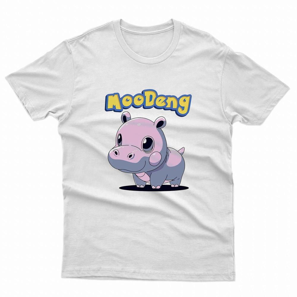 Moo Deng Cartoon Style TShirt 0