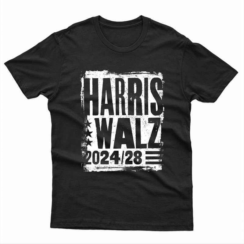 Vote Harris Walz 2024 Grunge Rebel Hipster TShirt 0