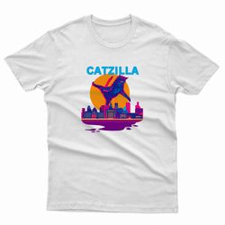 funny retro catzilla t-shirt