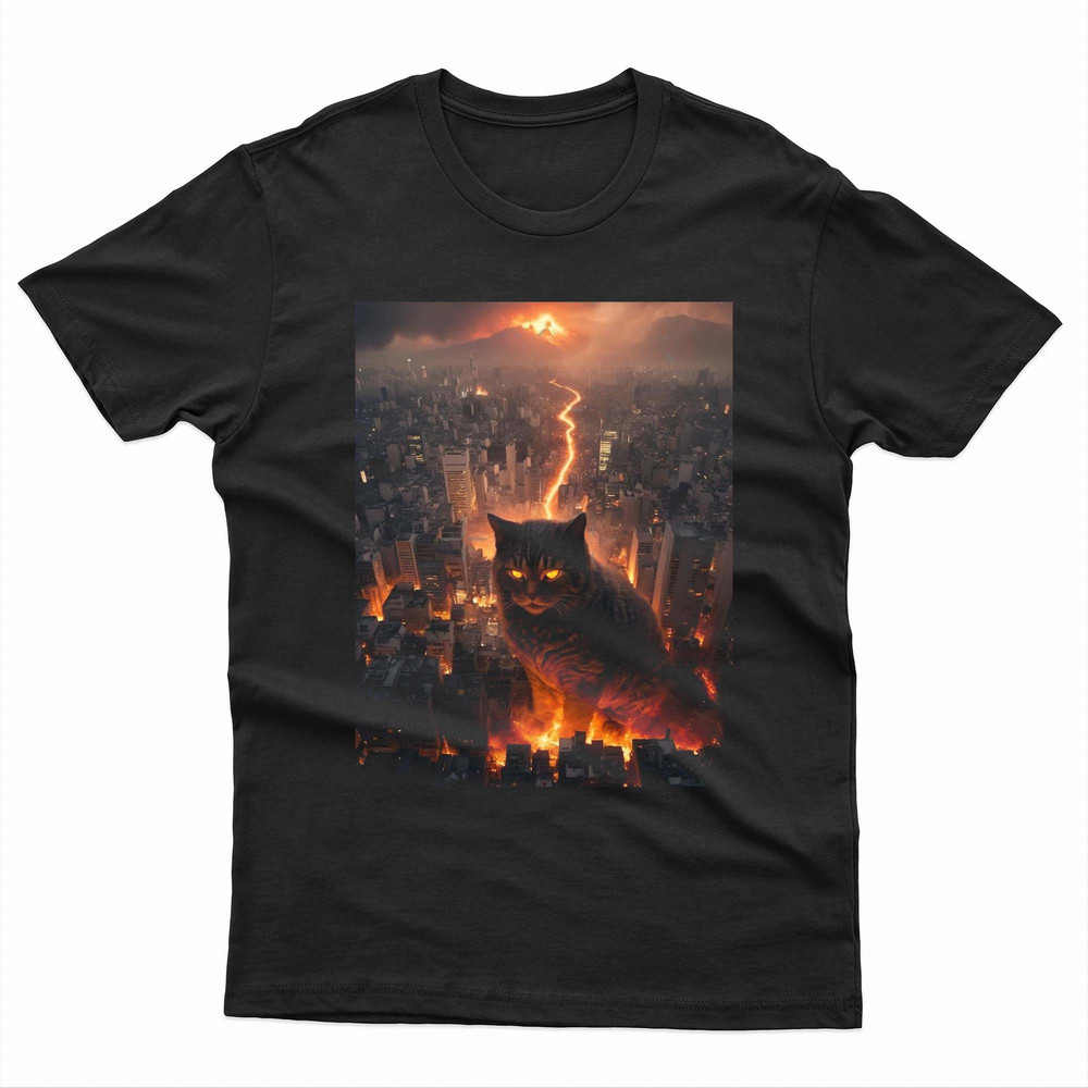 The Great Catzilla Kaiju Attacks Tokyo TShirt 0