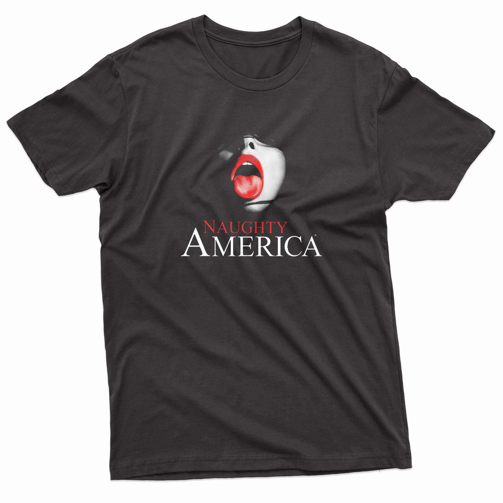 Naughty America Lips Graphic TShirt 0