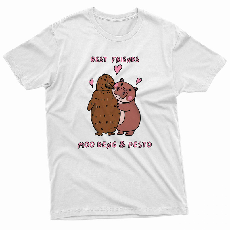 Best Friends Pesto And Moo Deng TShirt 0