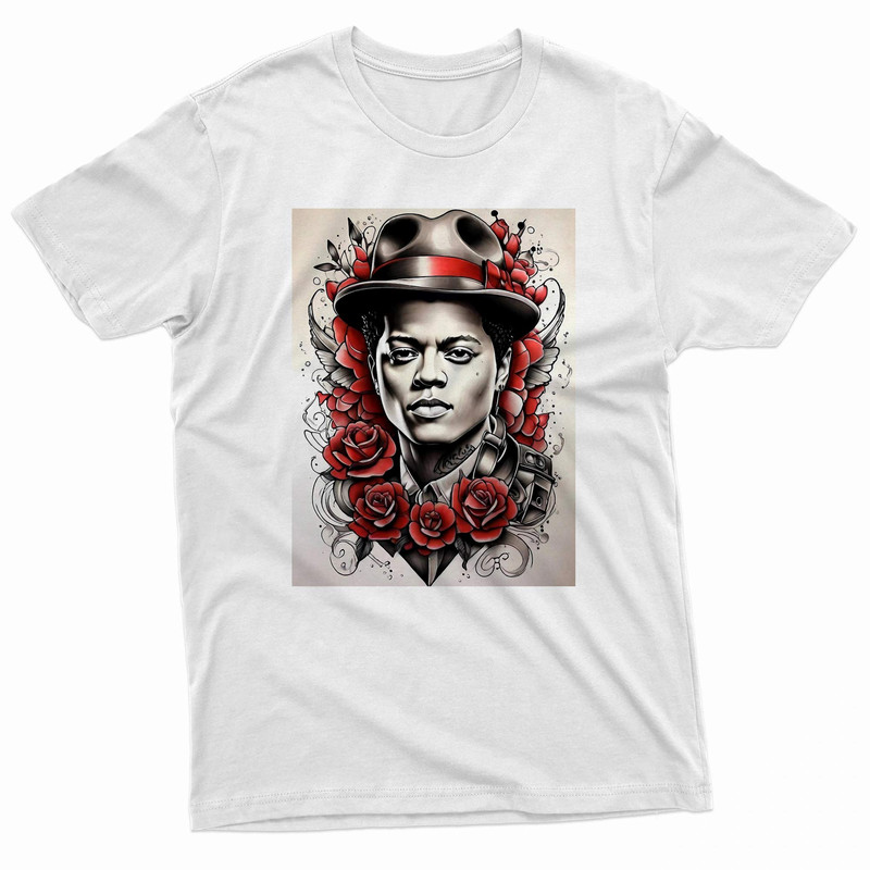 Bruno Mars Inked Harmony Floral TShirt 0