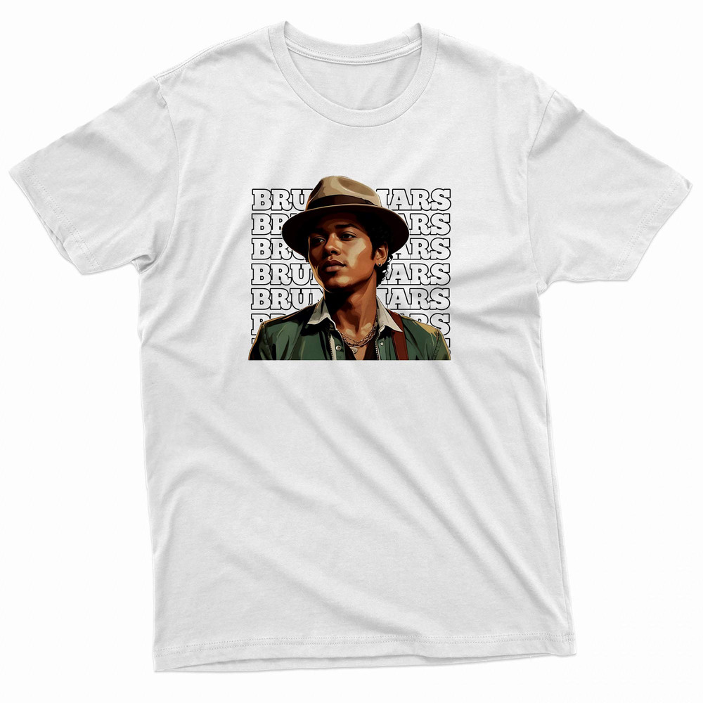 Bruno Mars Polaroid Typography TShirt 0