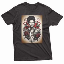 bruno mars tattoo design illustration t-shirt