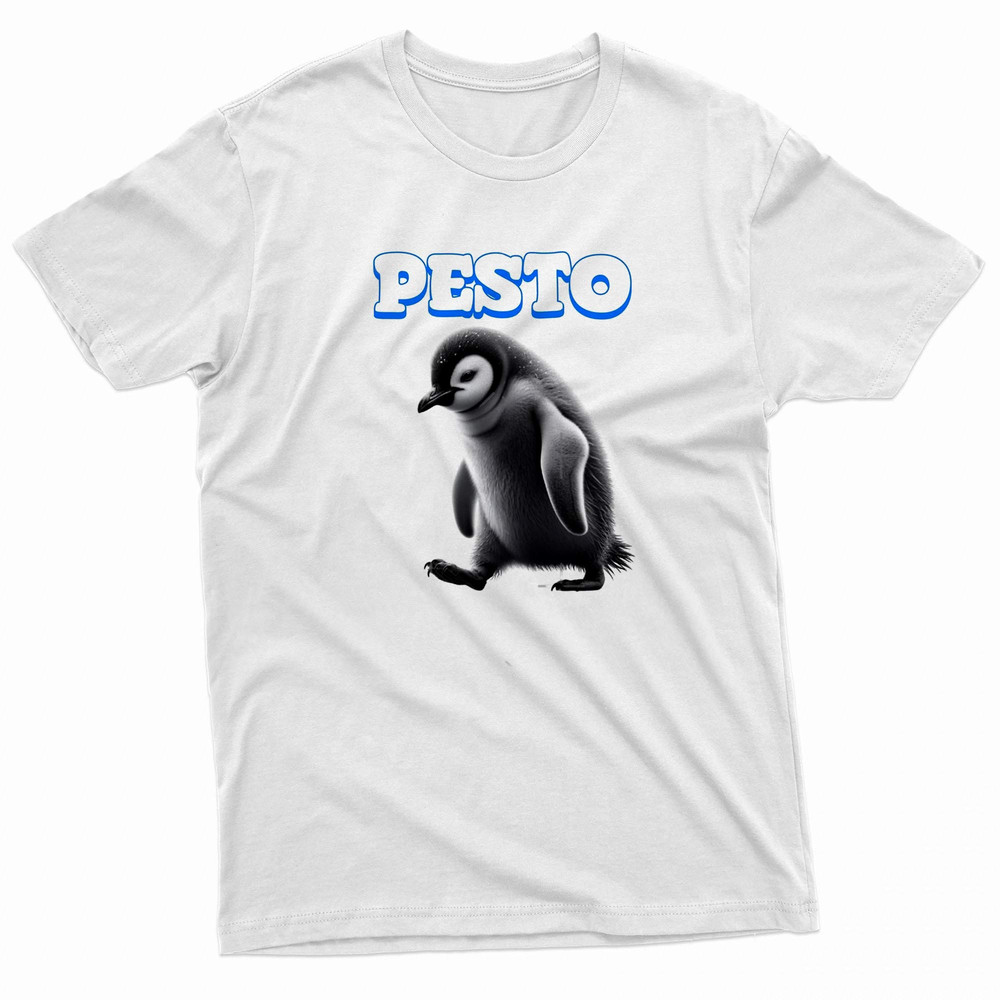 Pesto Penguin Funny Walking TShirt 0