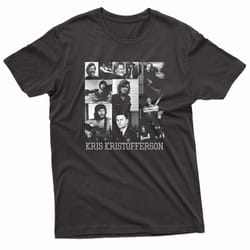 kris kristofferson vintage photos collage t-shirt