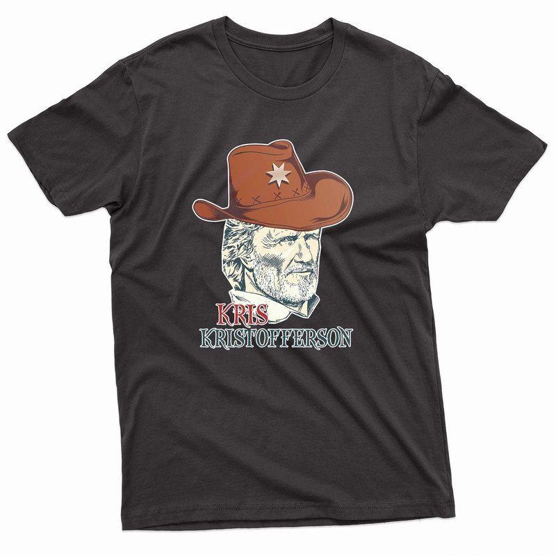 Retro Red Cowboy Kris Kristofferson TShirt 0