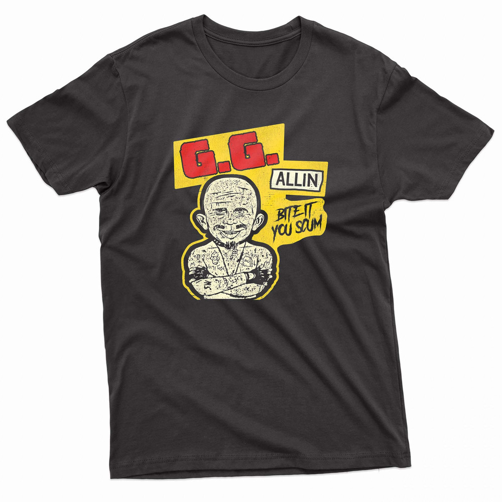 Gg Allin Bite It You Scum Art TShirt 0