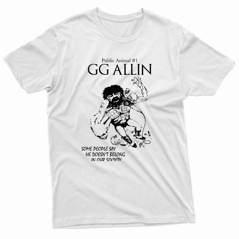 Gg Allin Public Animal TShirt 0
