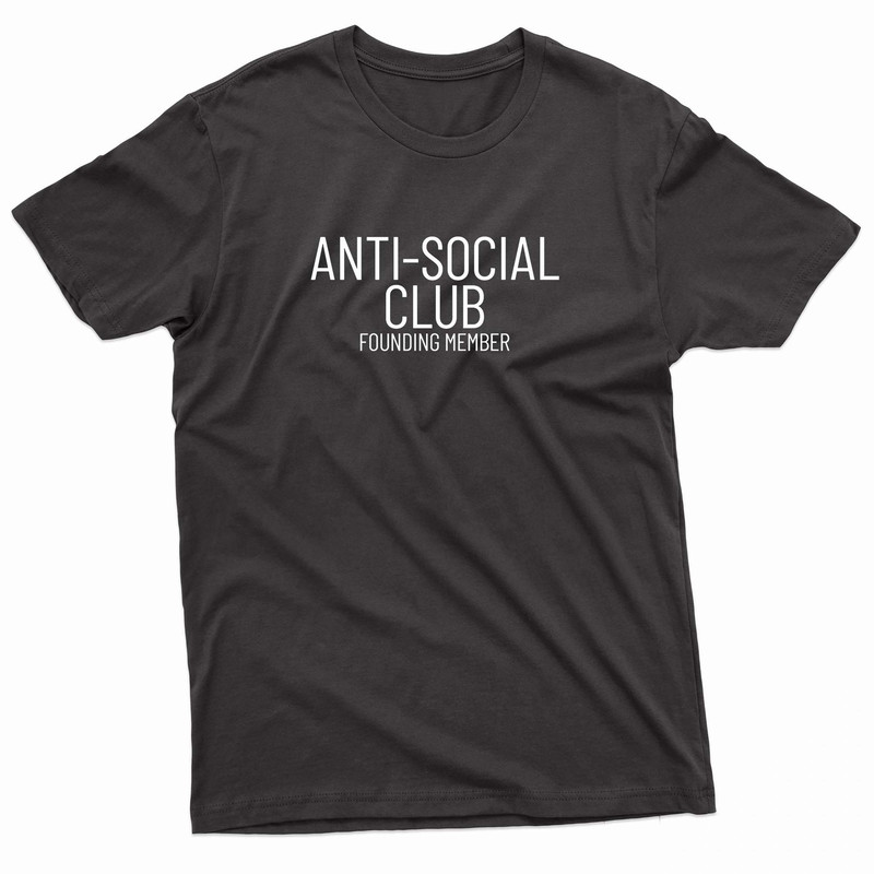 Anti Social Club Founding Member Funny Introvert TShirt 0