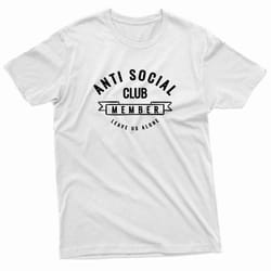 anti social club member leave us alone t-shirt