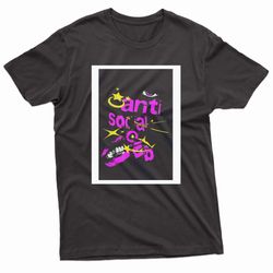 anti social club pink lips t-shirt