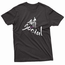 antisocial purple x t-shirt