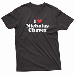 i love nicholas chavez red heart typo t-shirt