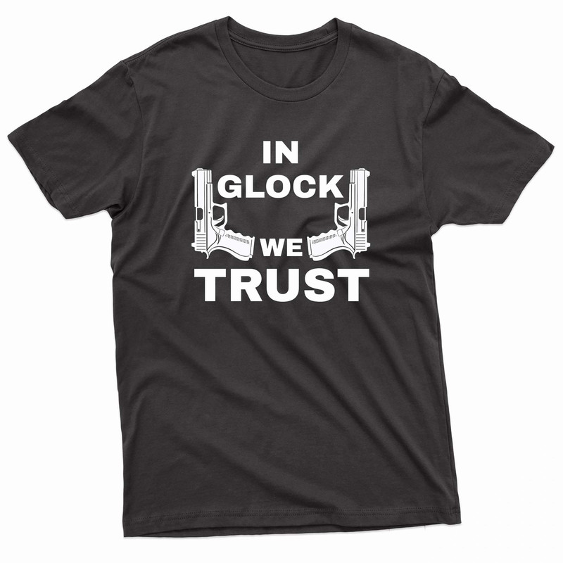 In Glock We Trust Double Gun TShirt 0