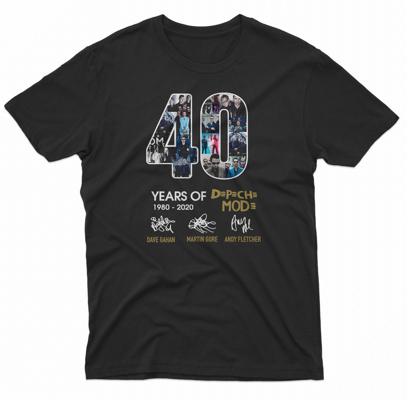 40 Years Of 1980 2020 Depeche Mode Signature TShirt 0