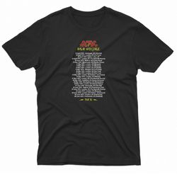 ac dc high voltage tour t-shirt