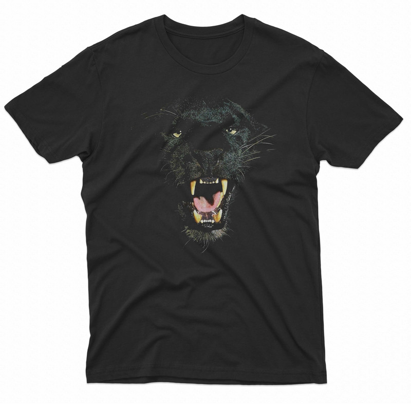 Angry Face Black Panther TShirt 0