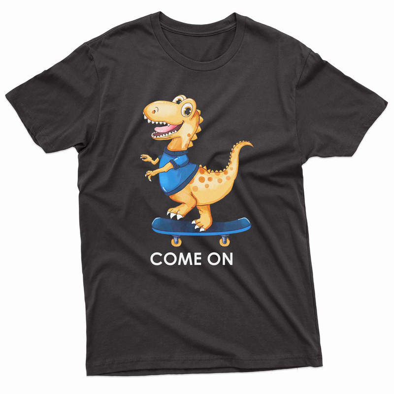 Skater Dino Cute TShirt 0