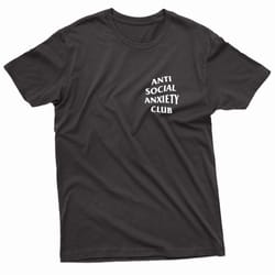anti social anxiety club pocket t-shirt