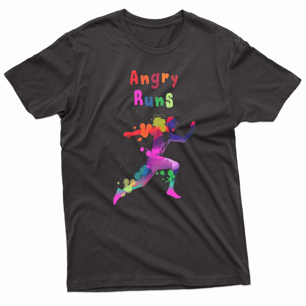 Angry Runs Good Morning Football Painted Runner TShirt 0