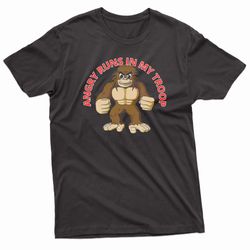 angry runs in my troop sasquatch angry bigfoot t-shirt