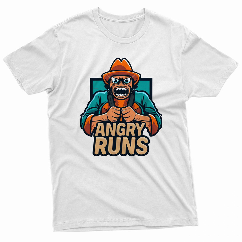 Angry Runs Man TShirt 0