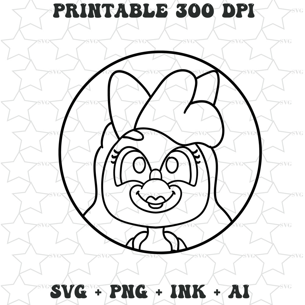 Vector Project Sticker Female Clucky Logic Easy To Edit With SVGPNGInk Ai File Format Instant Download 1