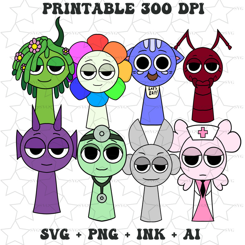 Vector Project CutterDandyPurpleArioBurgundy BettyDr Mint And Beep SVGPNGInk Ai File Format Instant 0