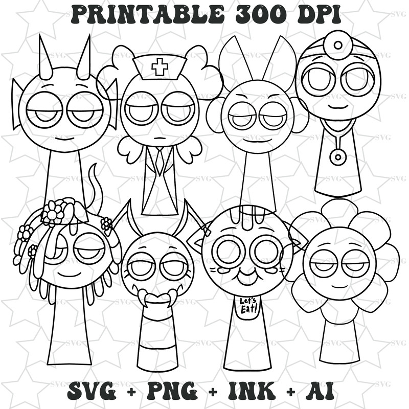 Vector Project CutterDandyPurpleArioBurgundy BettyDr Mint And Beep SVGPNGInk Ai File Format Instant 1